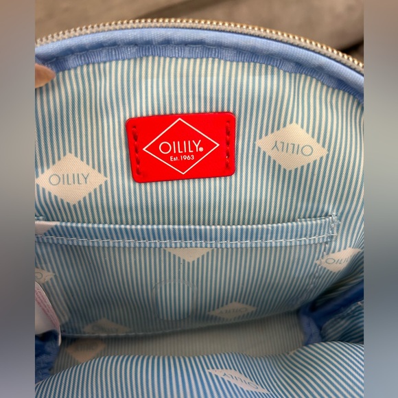 NWOT Oilily Cosmetic Bag Floral Nylon Zipper Makeup Travel Pouch - Picture 6 of 7